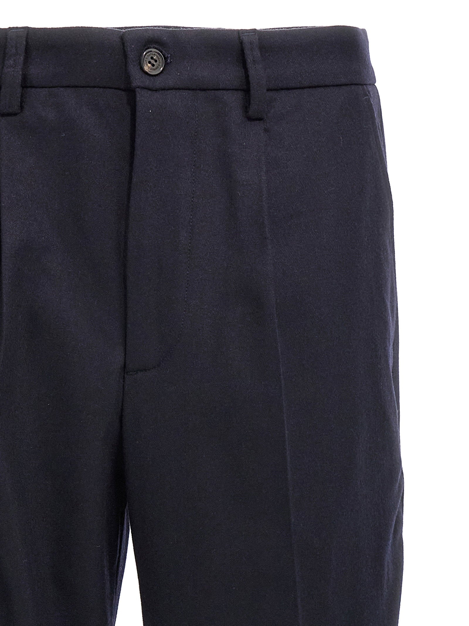 Department 5 Gin Wol-Kasjmier Pantalon met Plooi in Navy Trousers Department 5