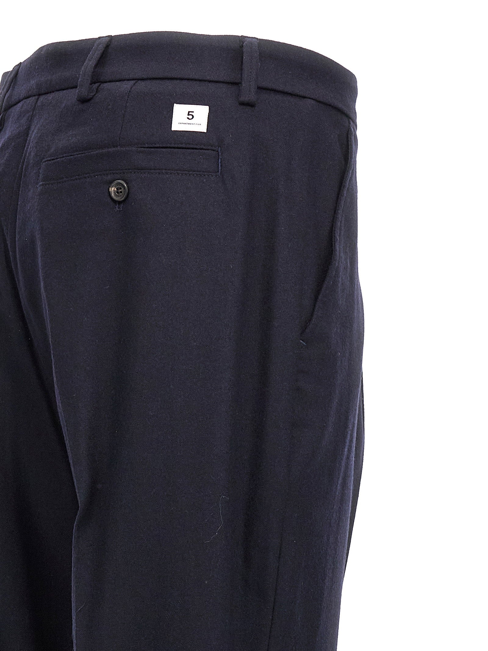 Department 5 Gin Wol-Kasjmier Pantalon met Plooi in Navy Trousers Department 5