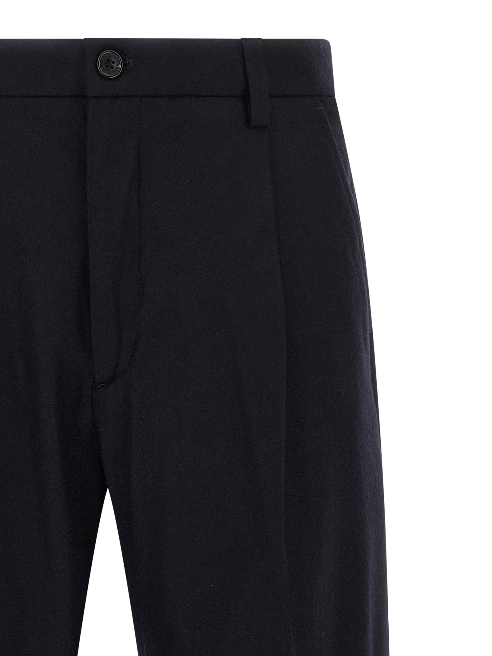 Department 5 Gin Cool Wool Geplooide Pantalon Donkerblauw Trousers Department 5