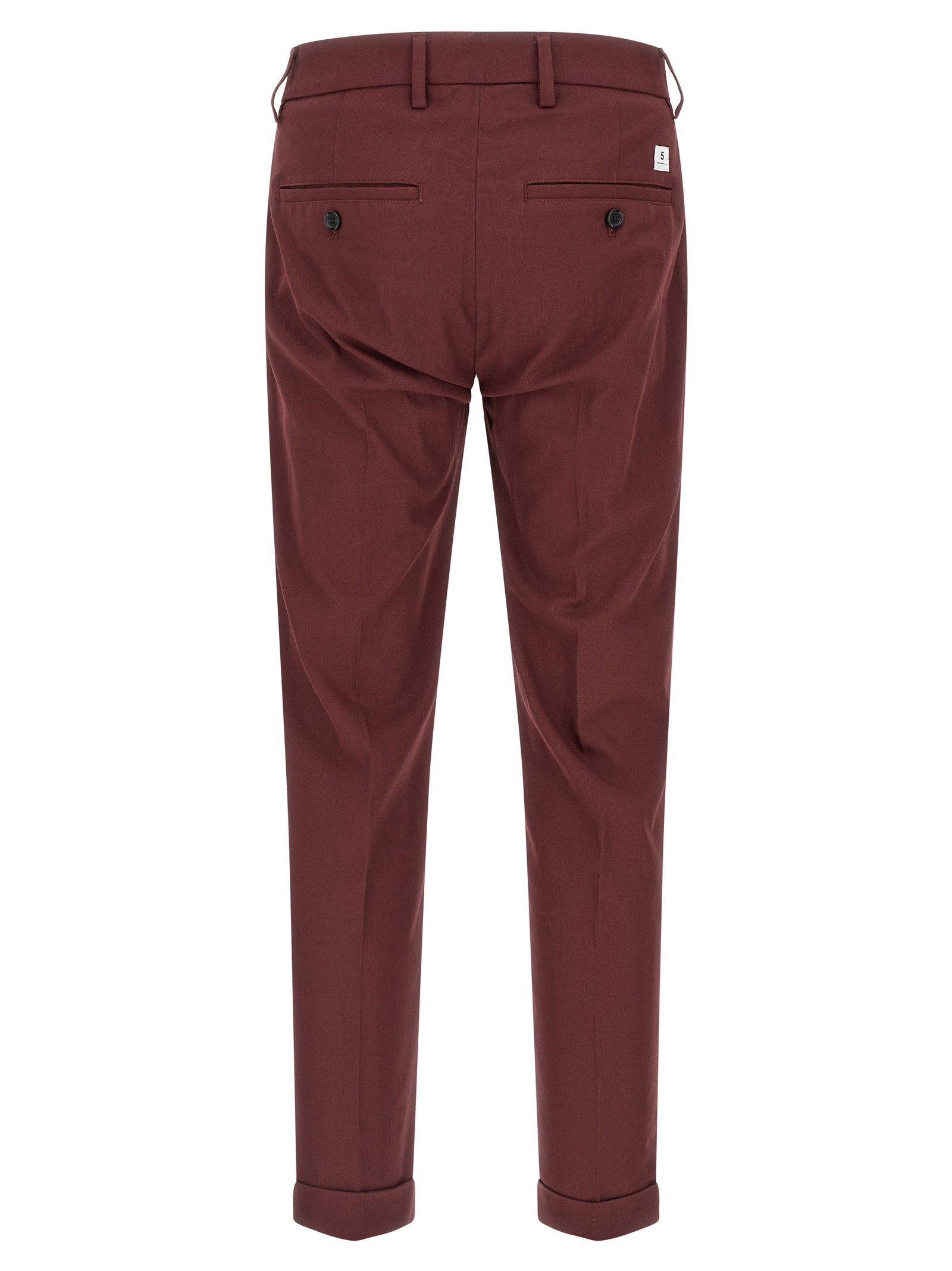 Department 5 Destynai Gabardine Crêpe Chino Broek Bordeaux Trousers Department 5