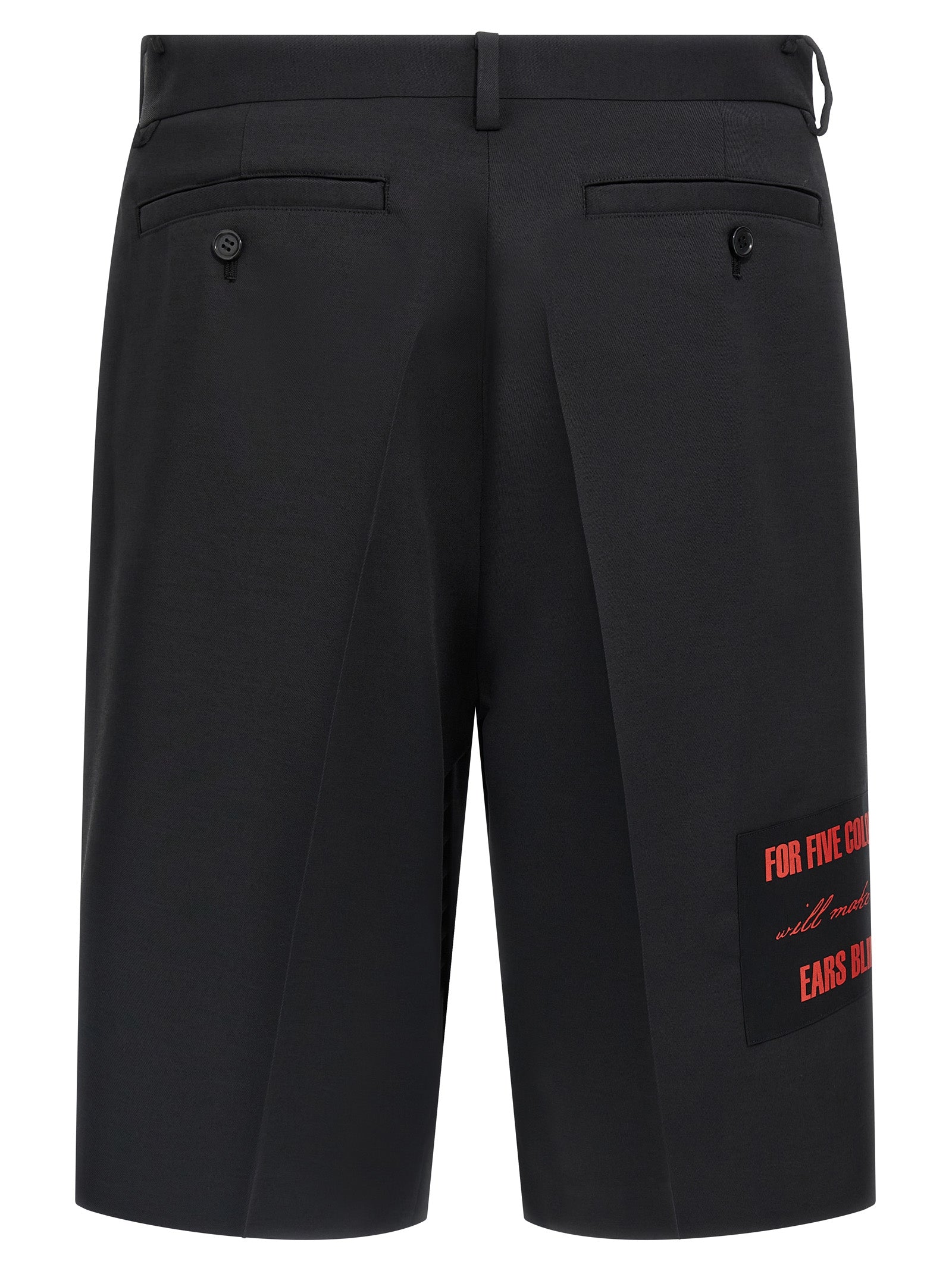 Undercover Patch Bermuda Shorts Black-thumbmail-2
