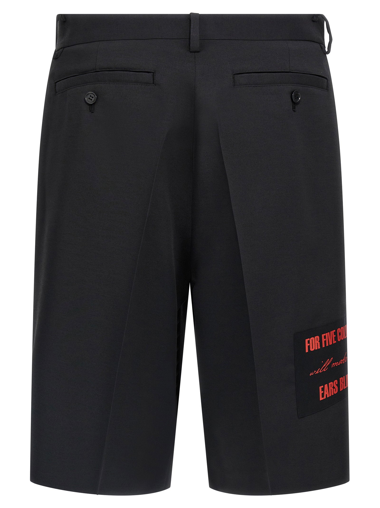 Undercover Punk Graphic Patch Bermuda Zwart-thumbmail-2