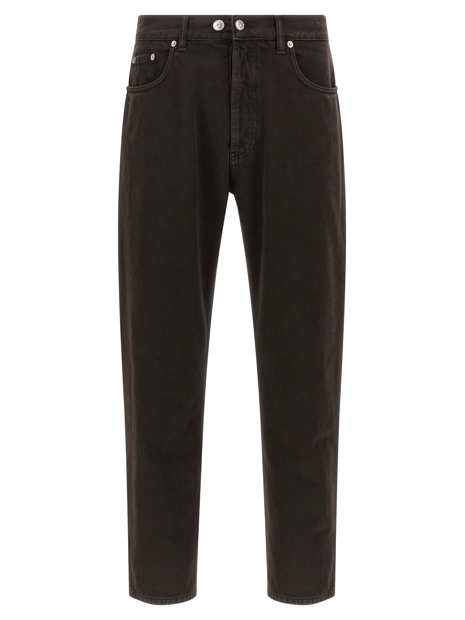 Department 5 Musso cropped jeans in zwart, vooraanzicht