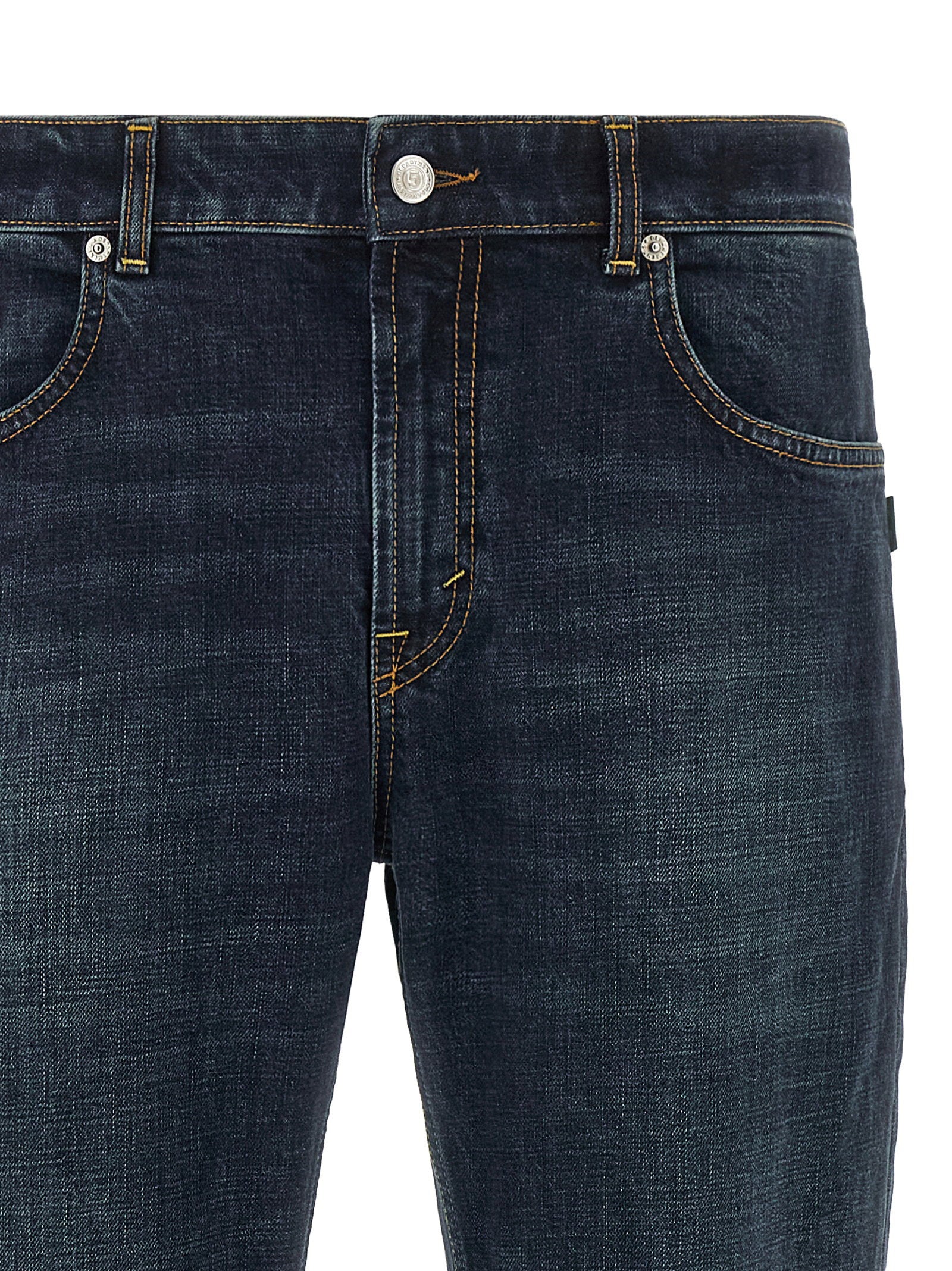 Department 5 Talk jeans donker gewassen, achteraanzicht met wit logolabel