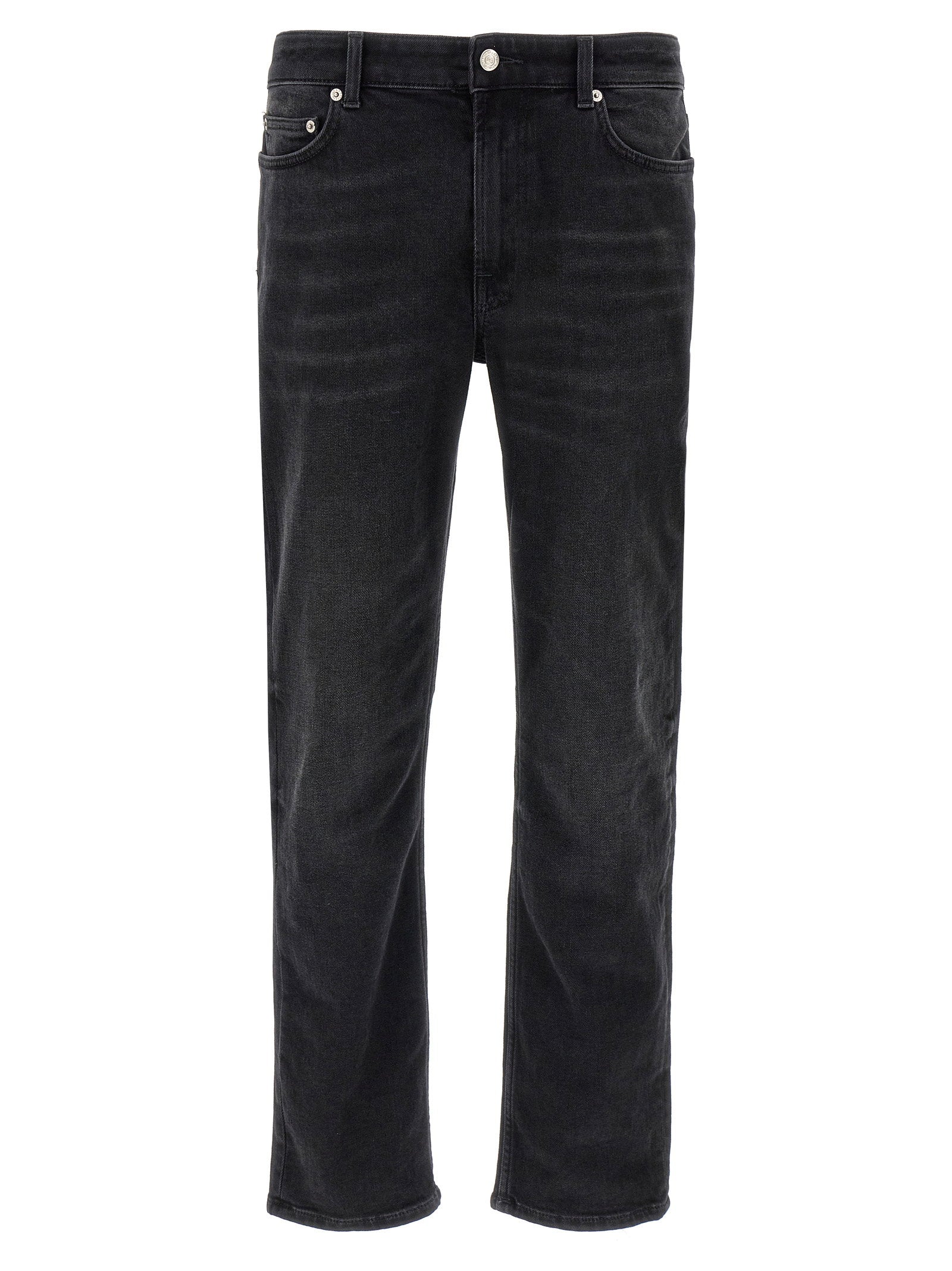 Department 5 Stones Straight-Fit Jeans met Used-Effect Zwart Jeans Department 5