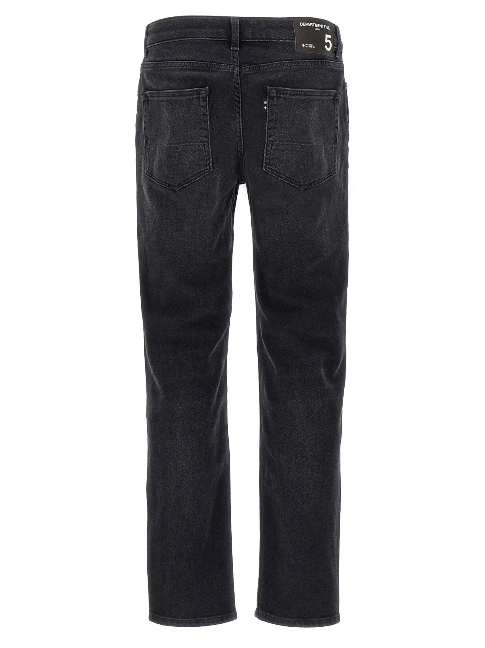 Department 5 Stones Straight-Fit Jeans met Used-Effect Zwart Jeans Department 5