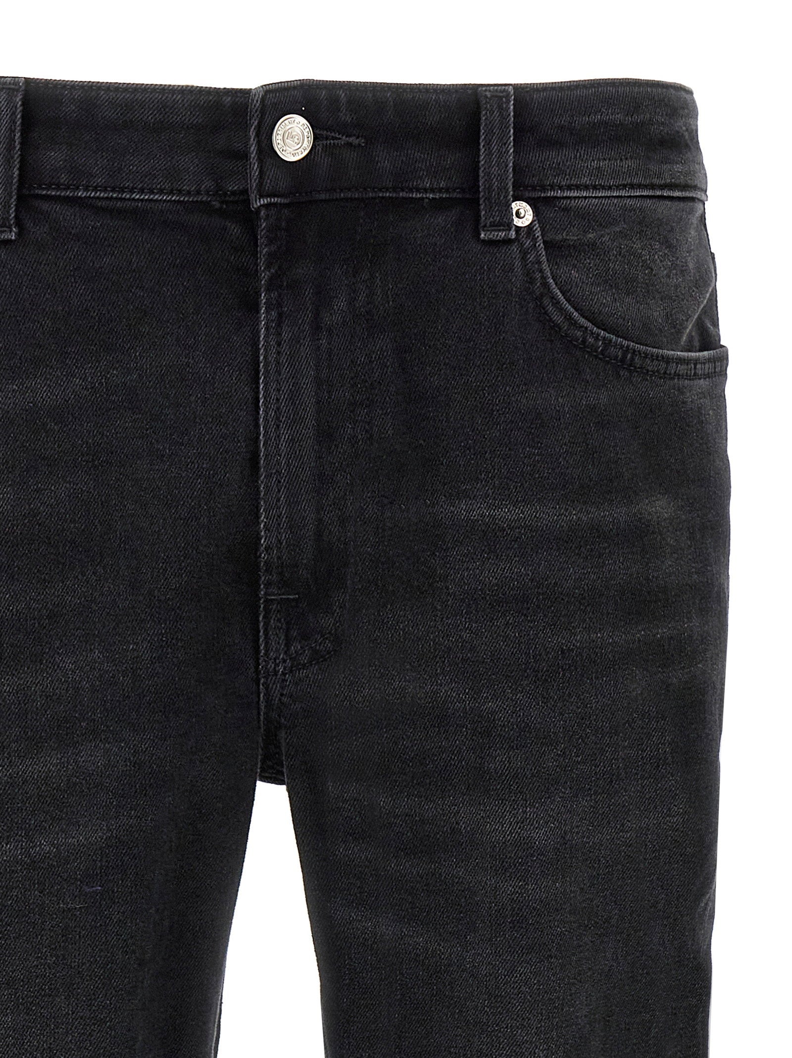 Department 5 Stones Straight-Fit Jeans met Used-Effect Zwart Jeans Department 5