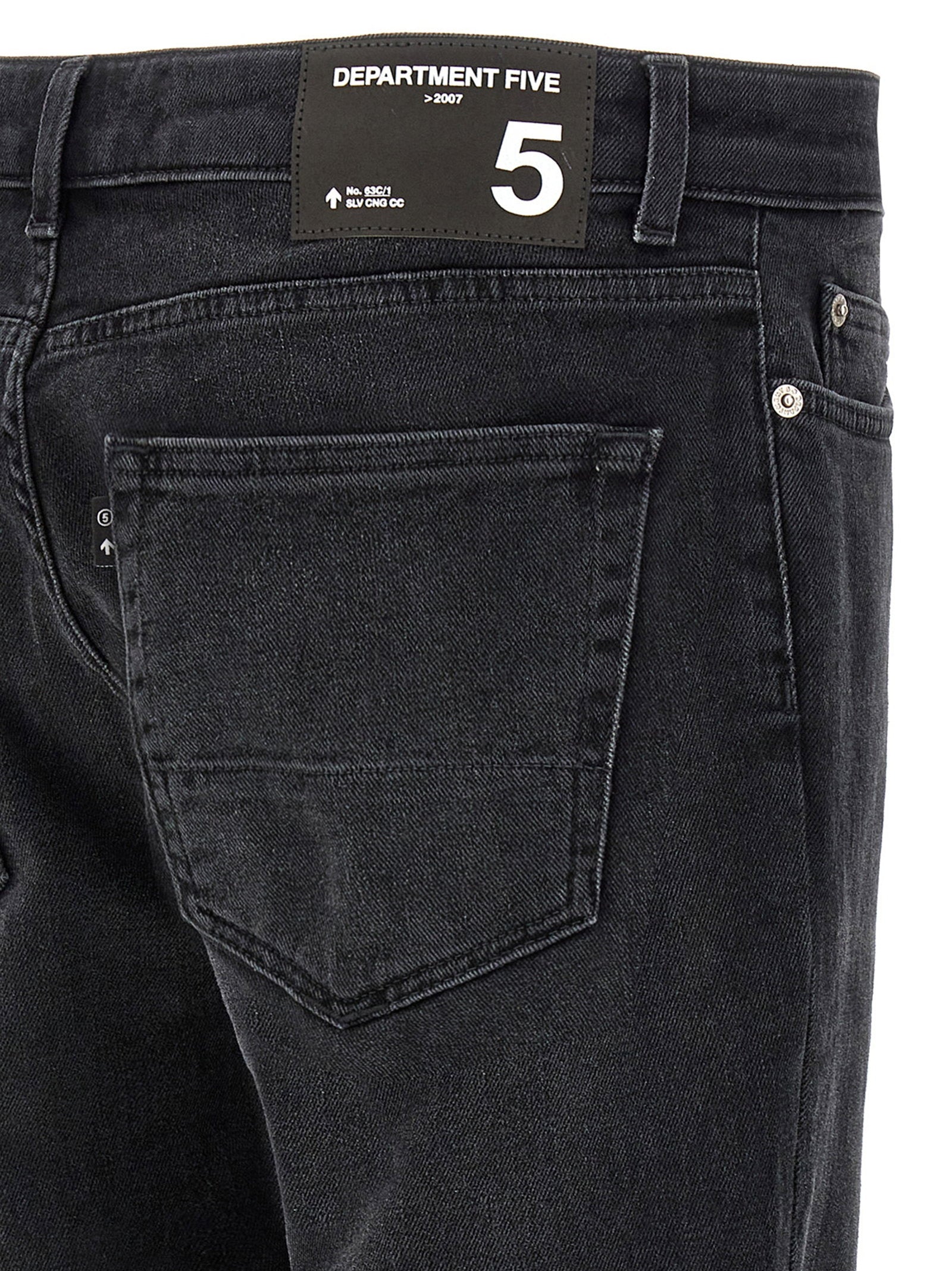 Department 5 Stones Straight-Fit Jeans met Used-Effect Zwart Jeans Department 5