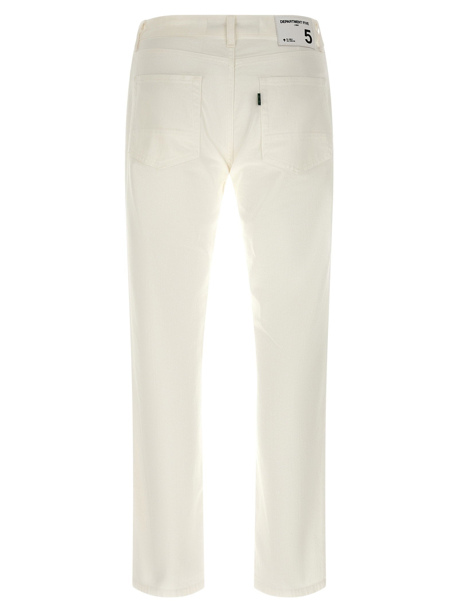 Department 5 Stones Straight-Fit Jeans wit, close-up vijfzaksindeling