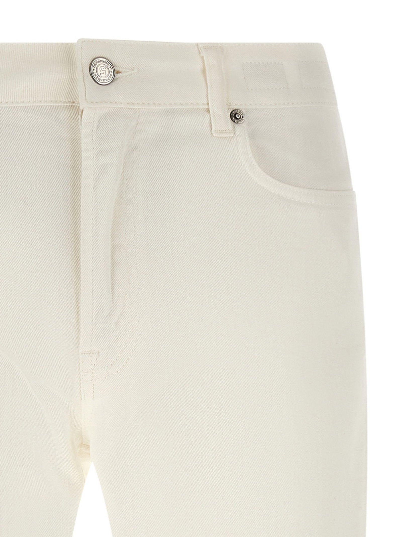 Department 5 Stones Straight-Fit Jeans wit, detail logolabel achterpand