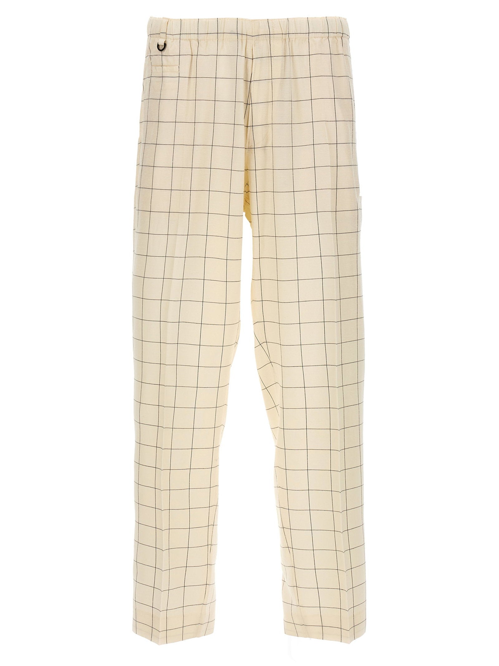 Undercover Geruite Rayon Zijdemix Broek Ivoor Trousers Undercover