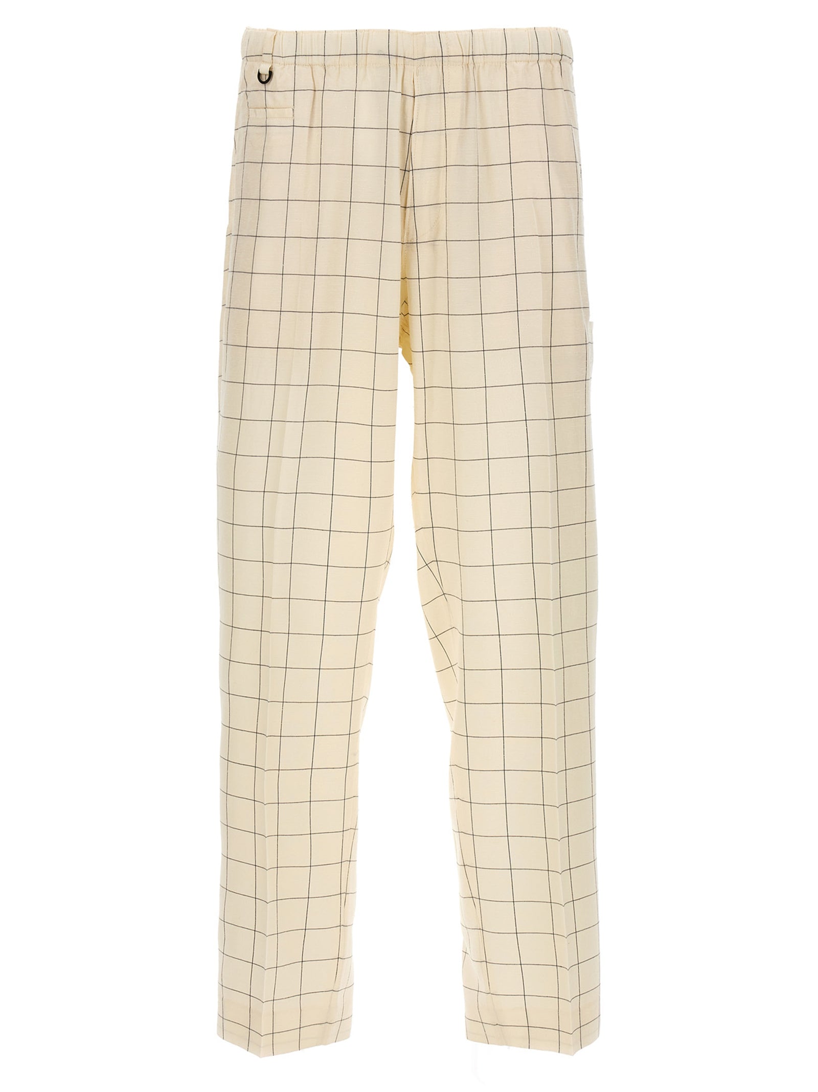 Undercover US1C4501 Checkered Pants Ivoor