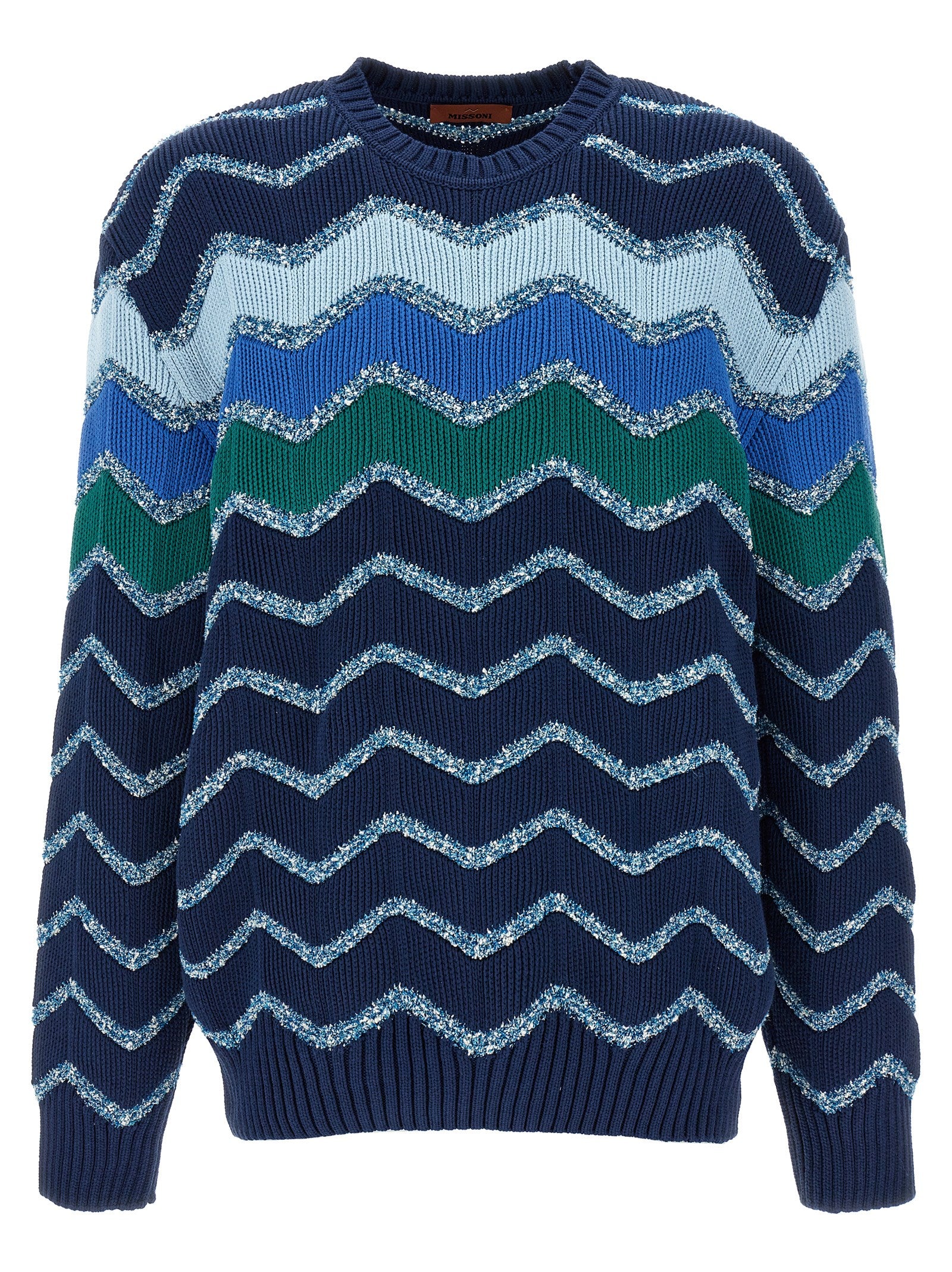 Missoni Zig-Zag Sweater Blauw Multicolor