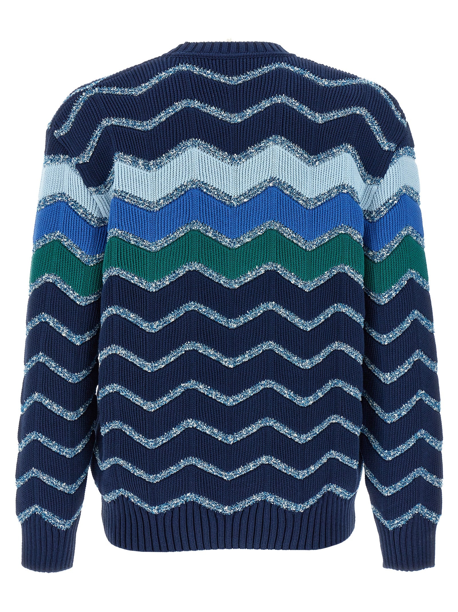 Missoni Zig-Zag Sweater Blauw Multicolor