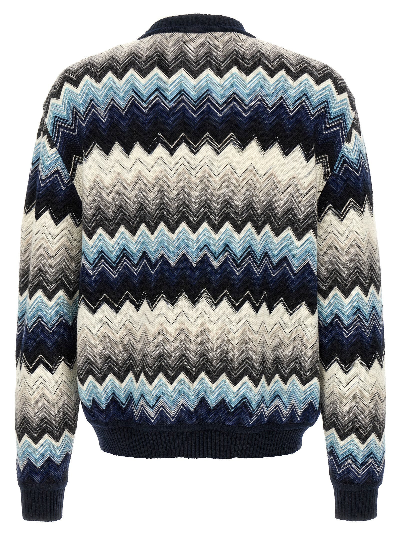 Missoni Caperdoni multicolor zigzagtrui, detail van het patroon