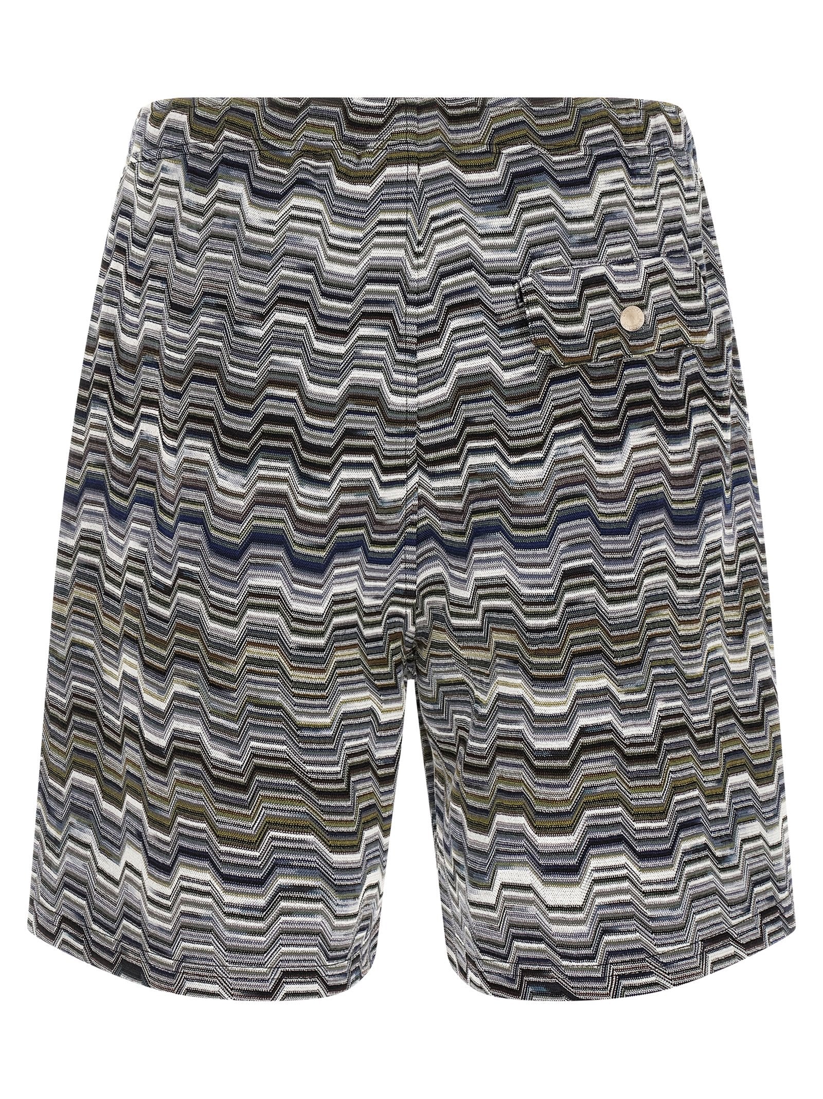 Missoni Irregular Zigzag Bermuda Shorts Grey-thumbmail-2