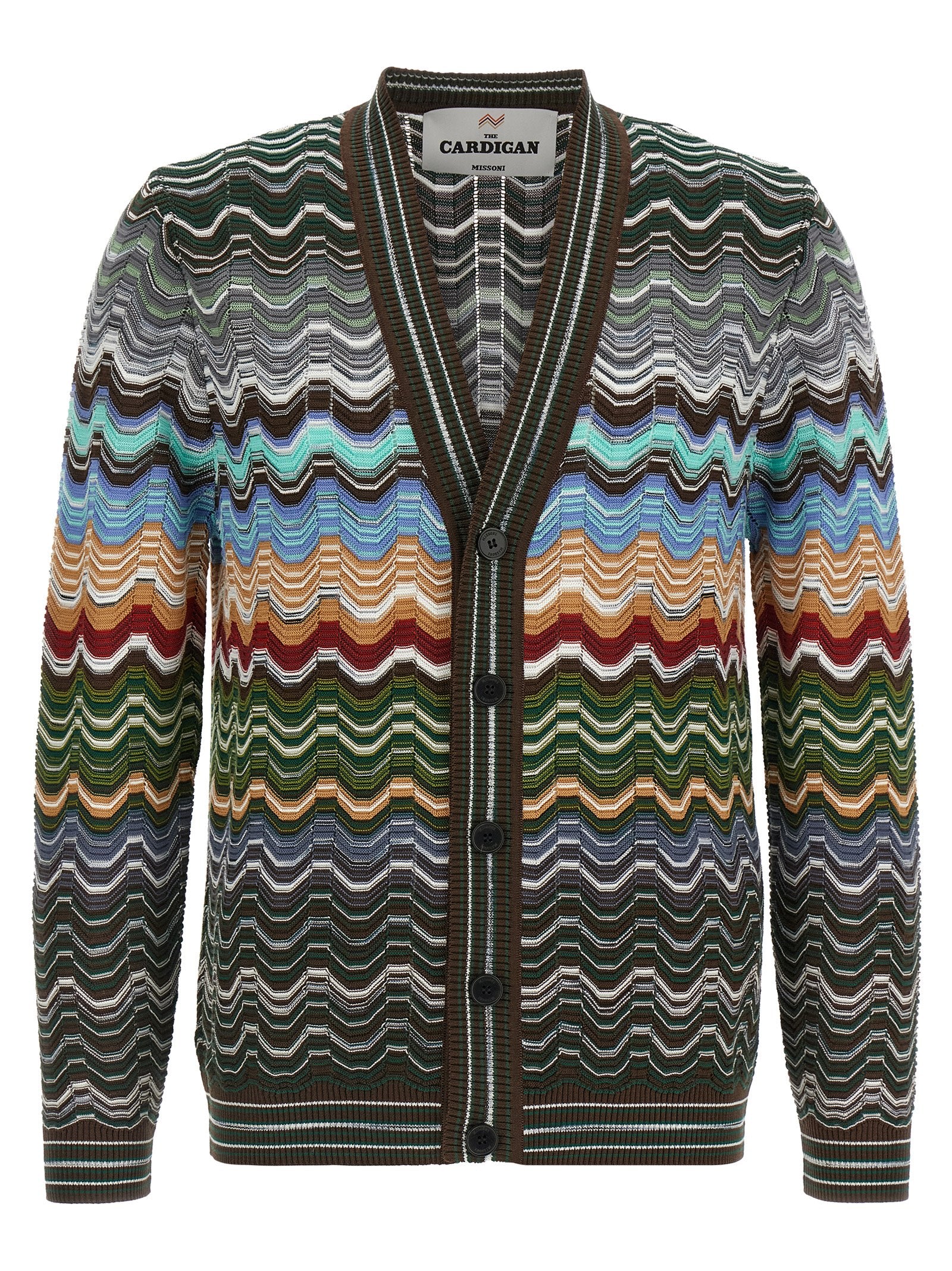 Missoni Chevron Vest Grieks Motief Multicolor Topwear Missoni