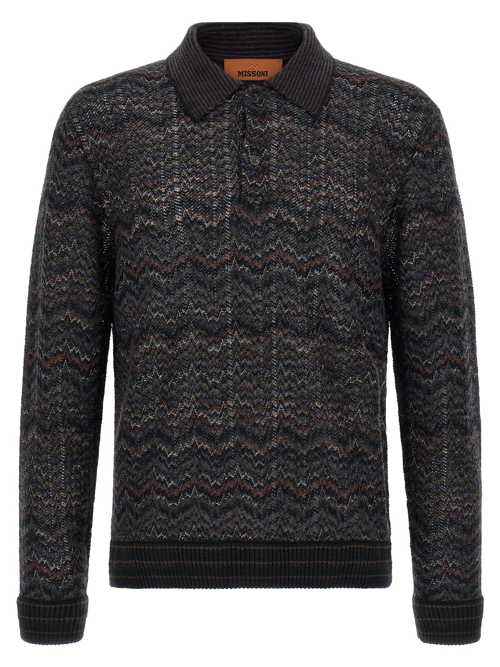 Missoni Zigzag Cashmere Polo Multicolor Topwear Missoni