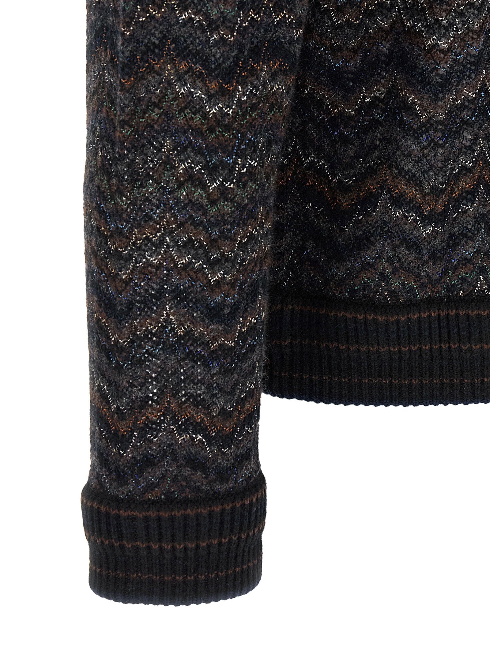 Missoni zigzag cashmere poloshirt - achteraanzicht