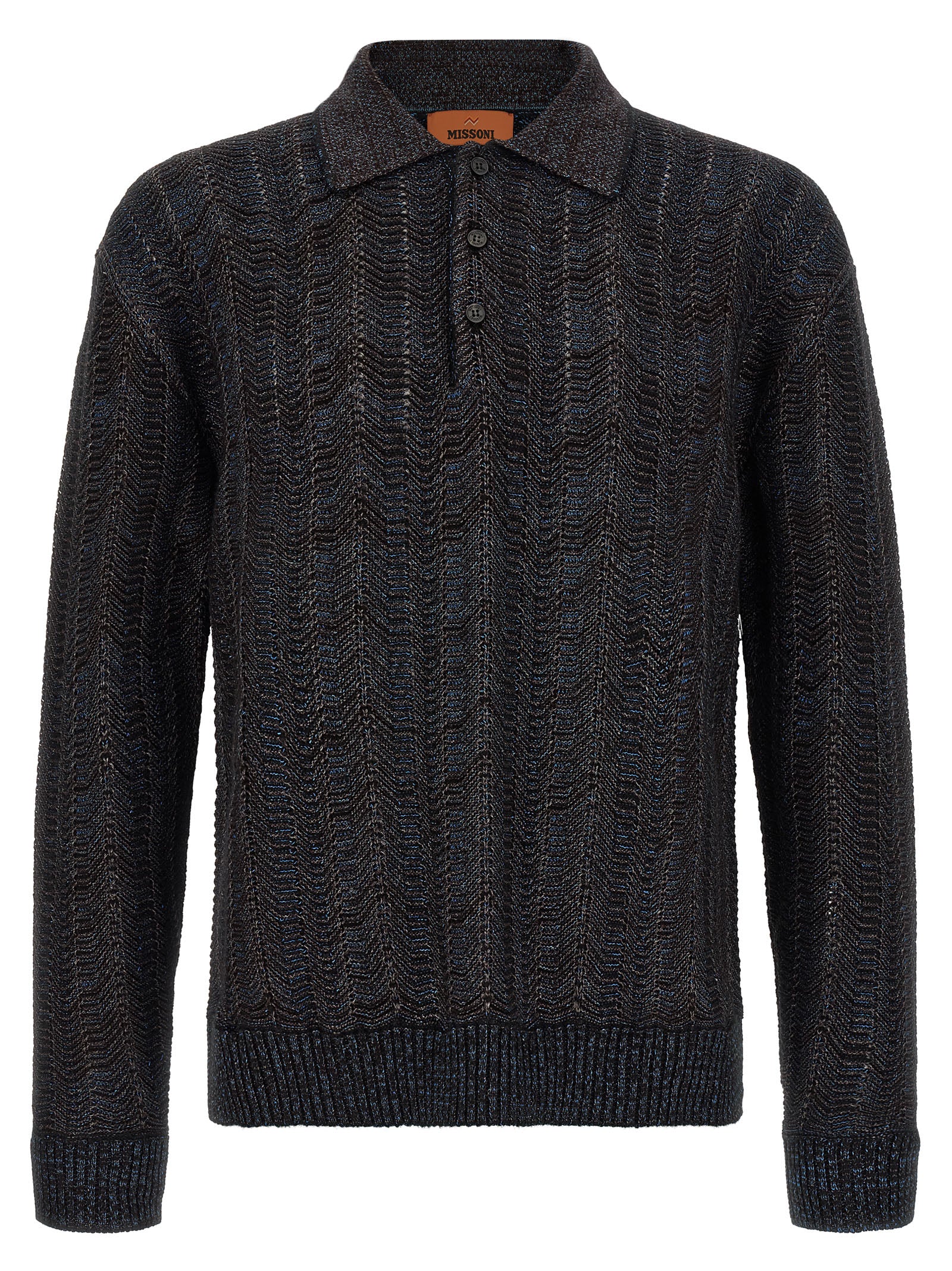 Missoni zigzag vest V-hals - vooraanzicht