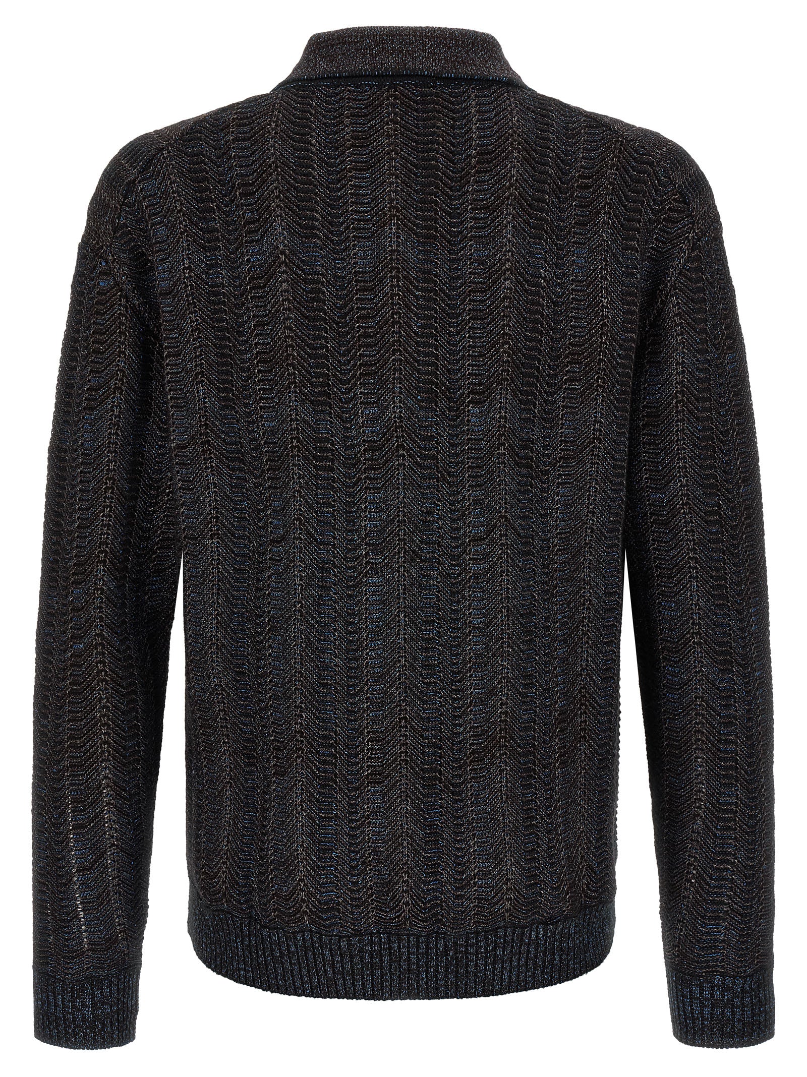 Missoni zigzag vest V-hals - detail zigzagpatroon