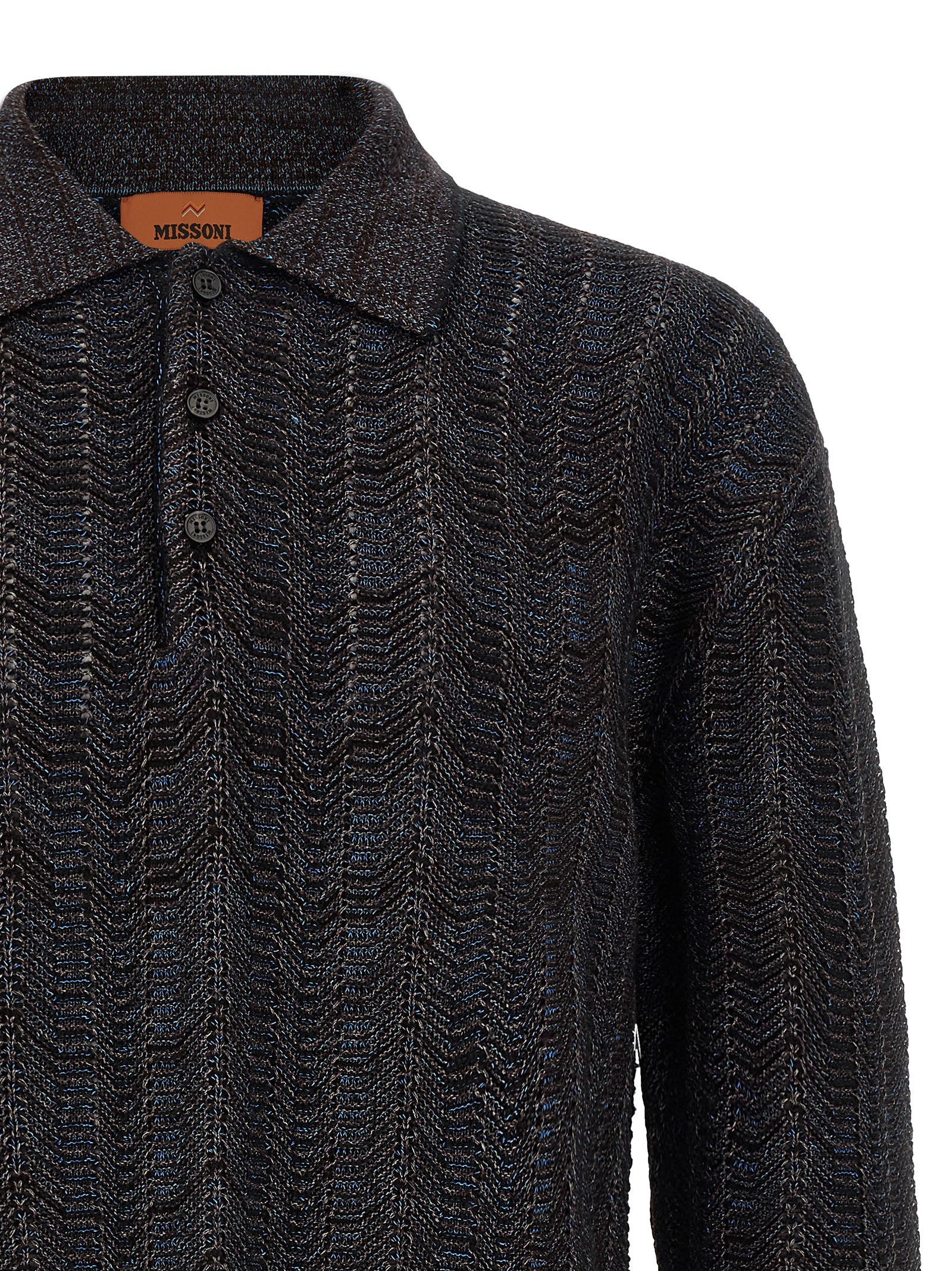 Missoni zigzag vest V-hals - achteraanzicht