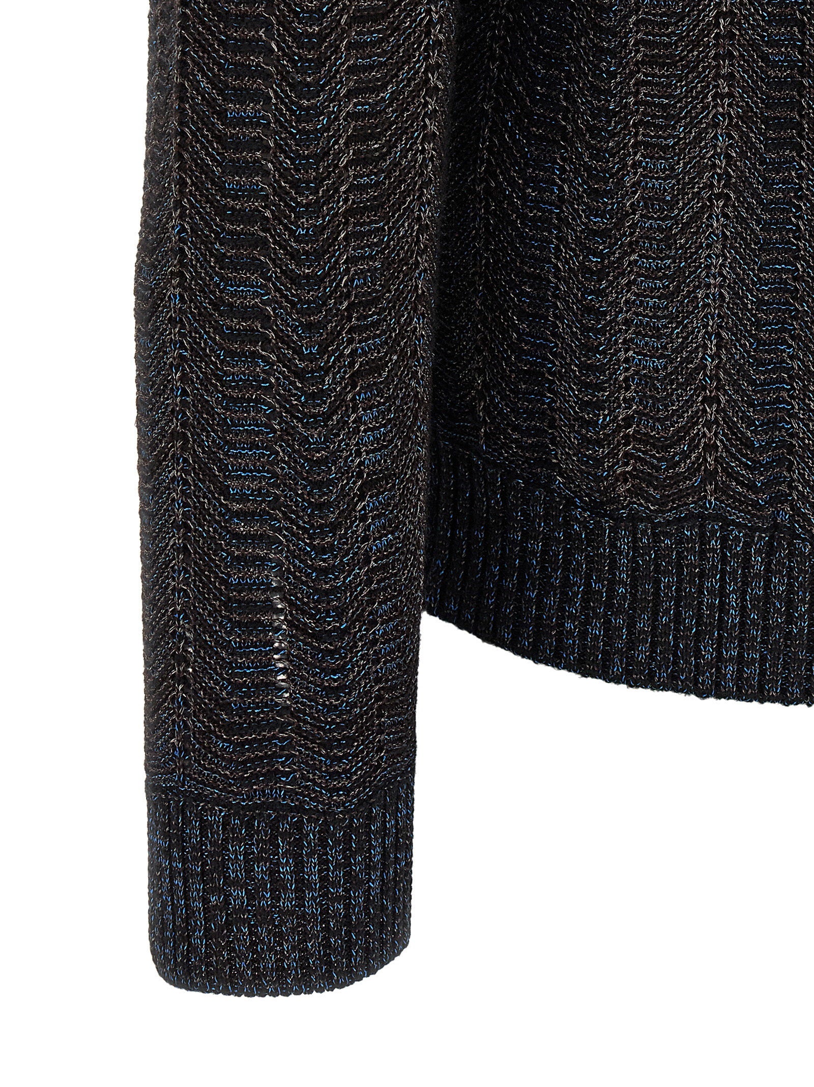 Missoni zigzag vest V-hals - detail patch pocket