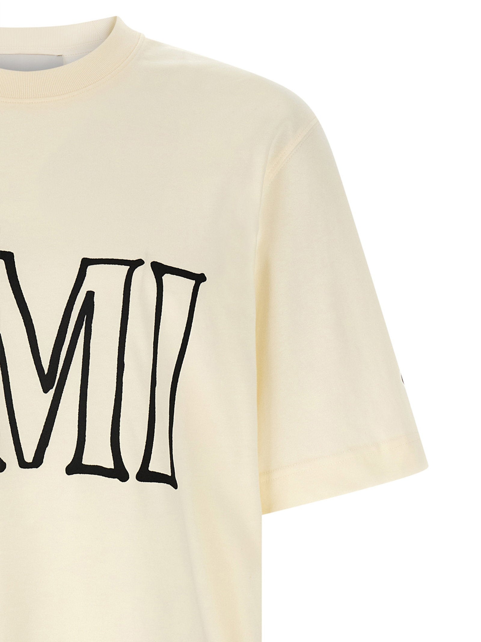 Ami Paris Logo Print T-shirt Topwear Ami Paris