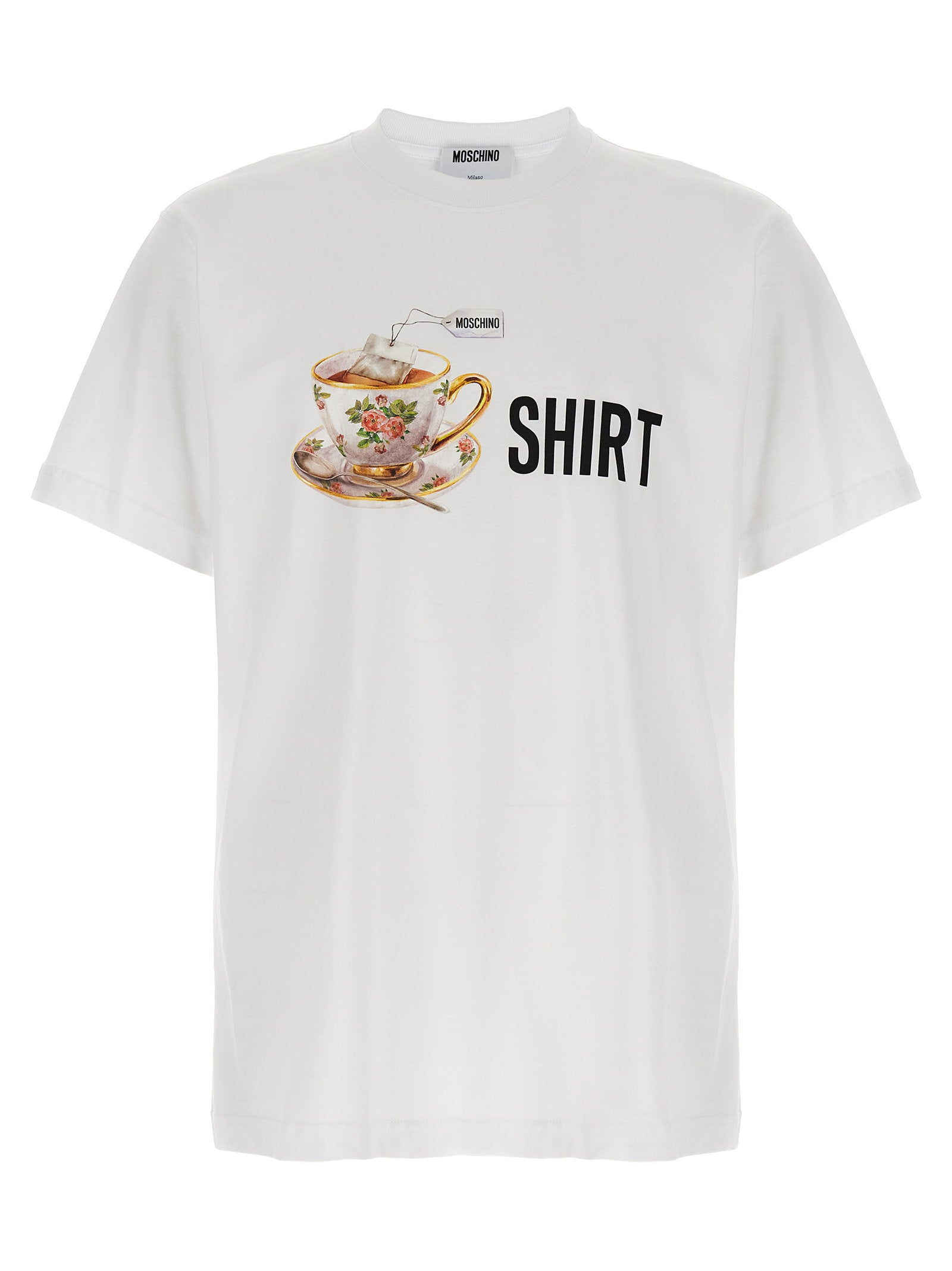 Moschino Printed T-shirt Wit-thumbmail-1
