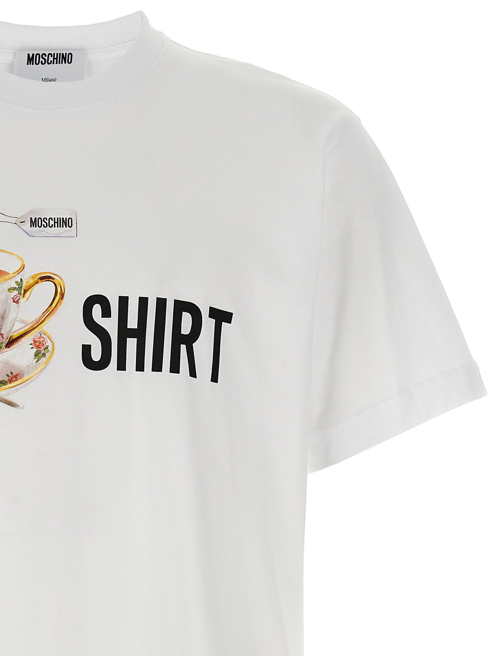 Moschino Printed T-shirt Wit-thumbmail-3