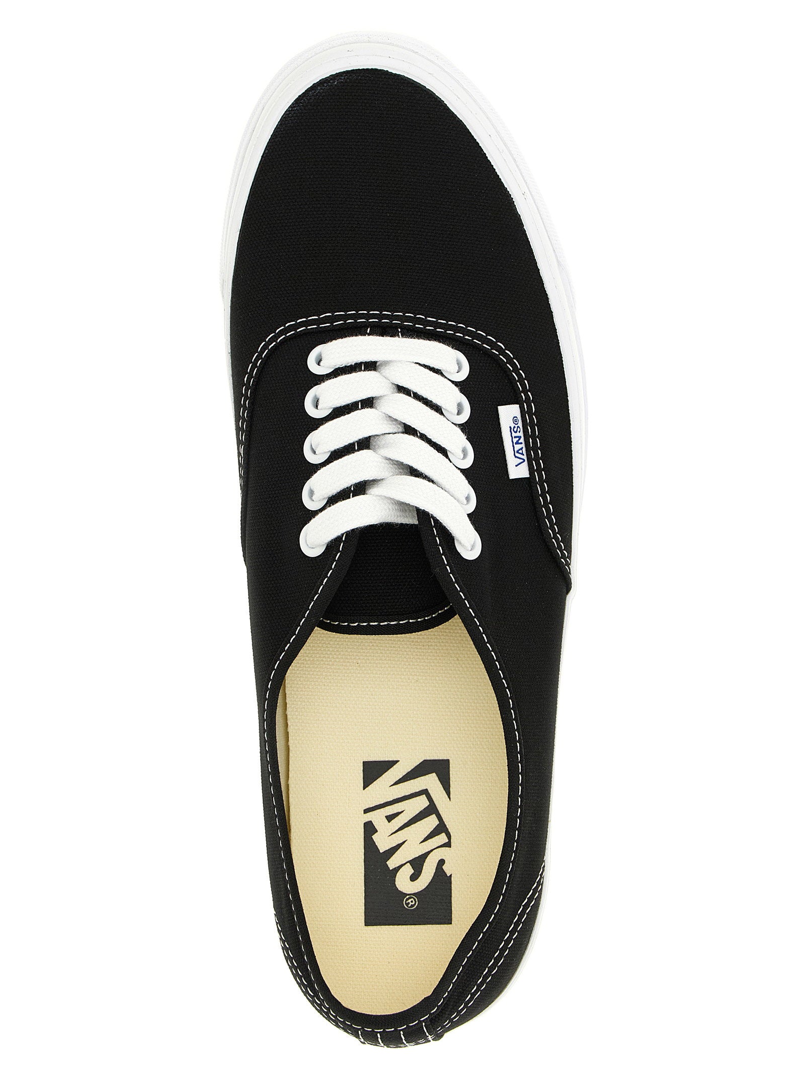 Vans Premium Authentic 44 Sneakers met Lederen Voering Zwart/Wit-thumbmail-4