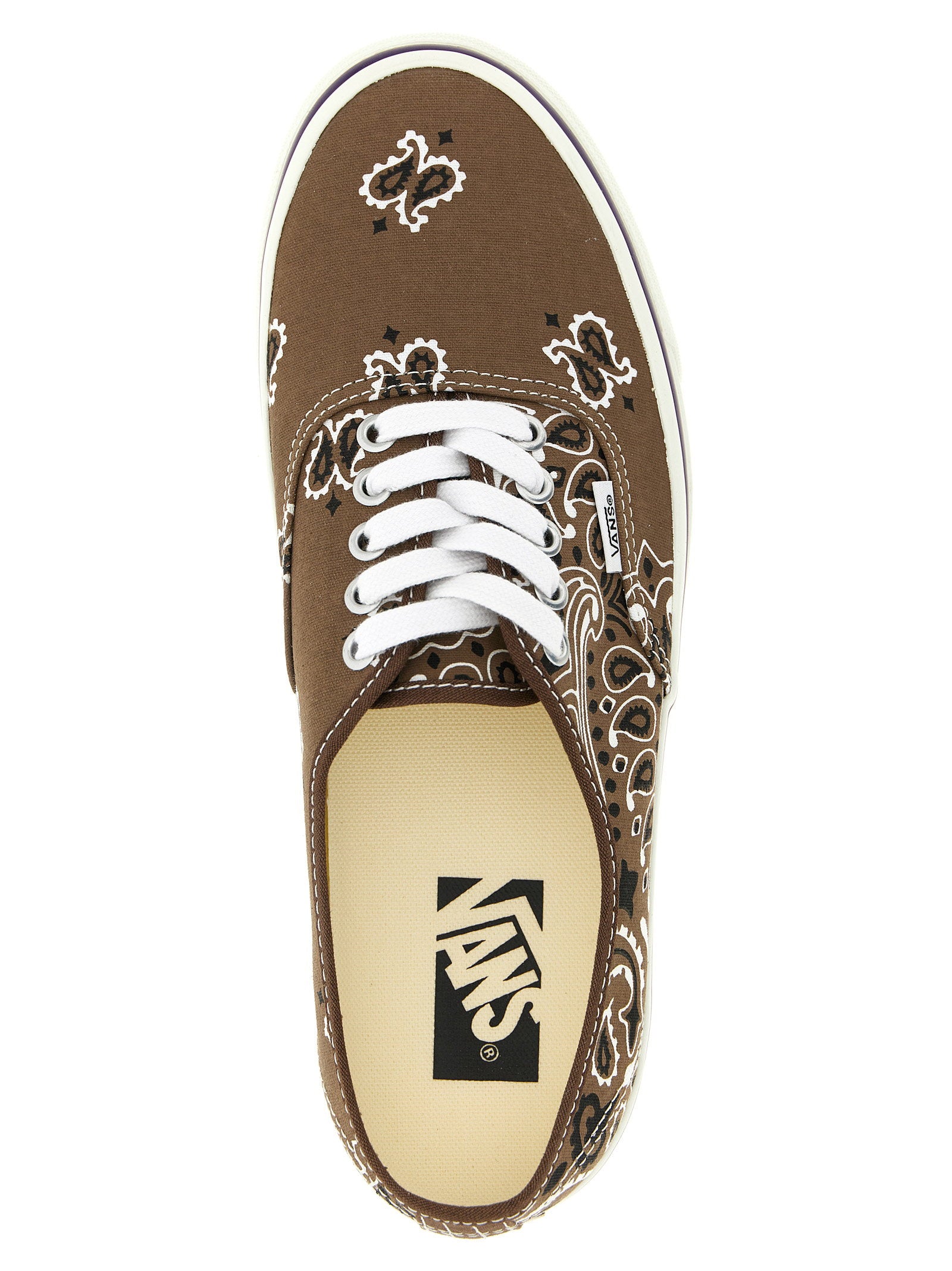 Vans Authentic 44 met witte veters bovenaanzicht