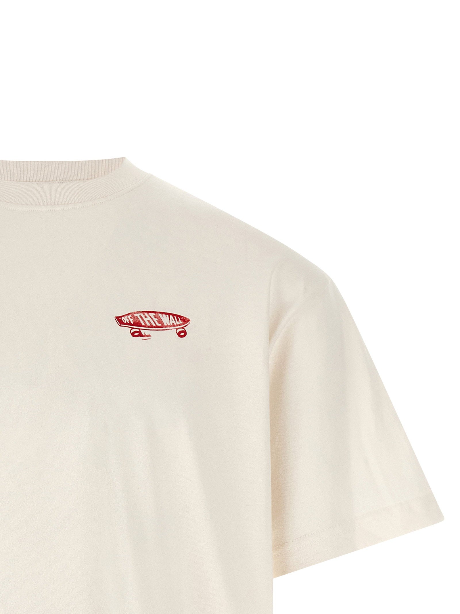 Vans Premium Full Deck T-shirt wit - achteraanzicht met checkerboard-print