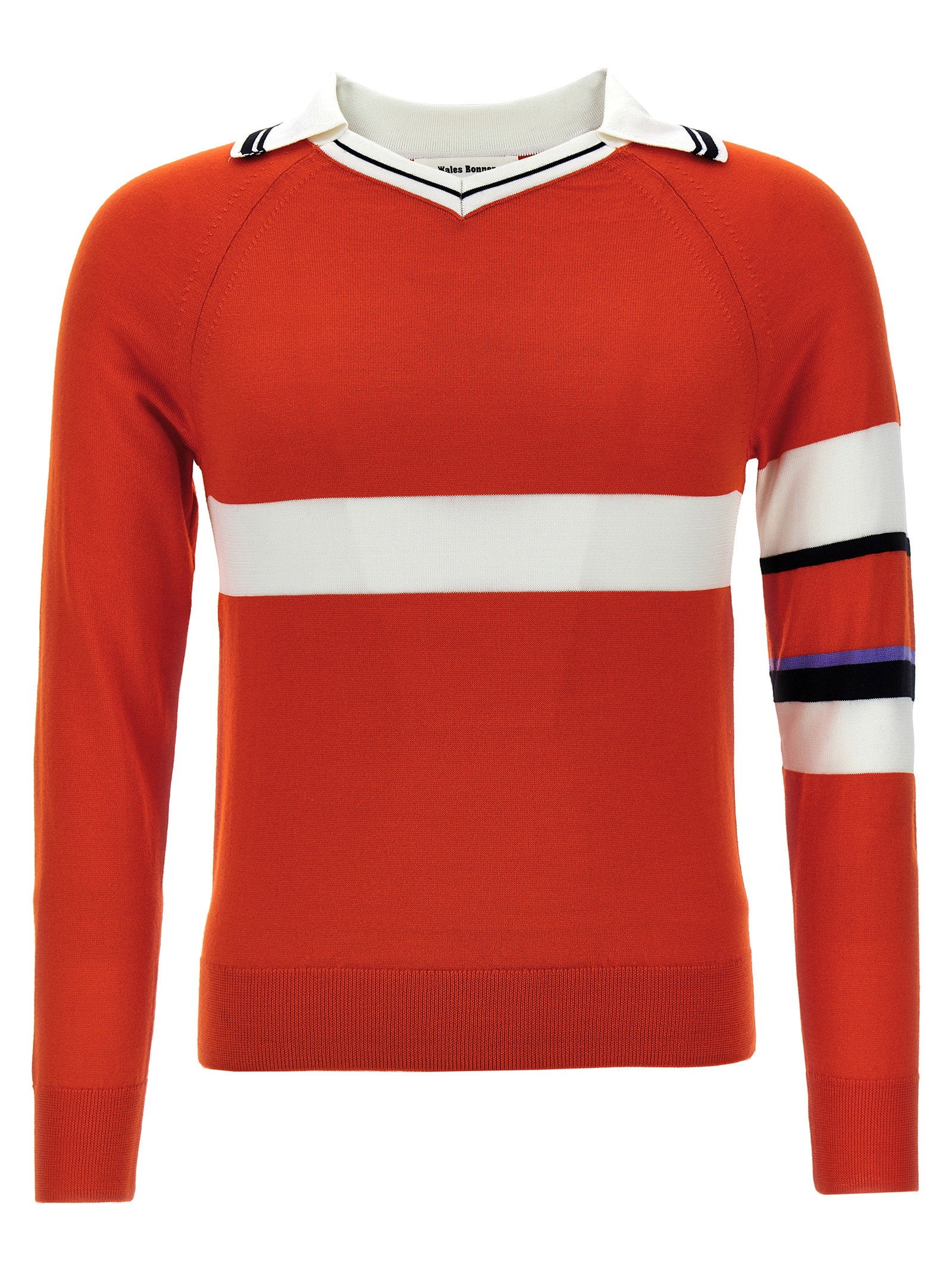 Wales Bonner Calm Knit Sweater Red Knitwear Wales Bonner