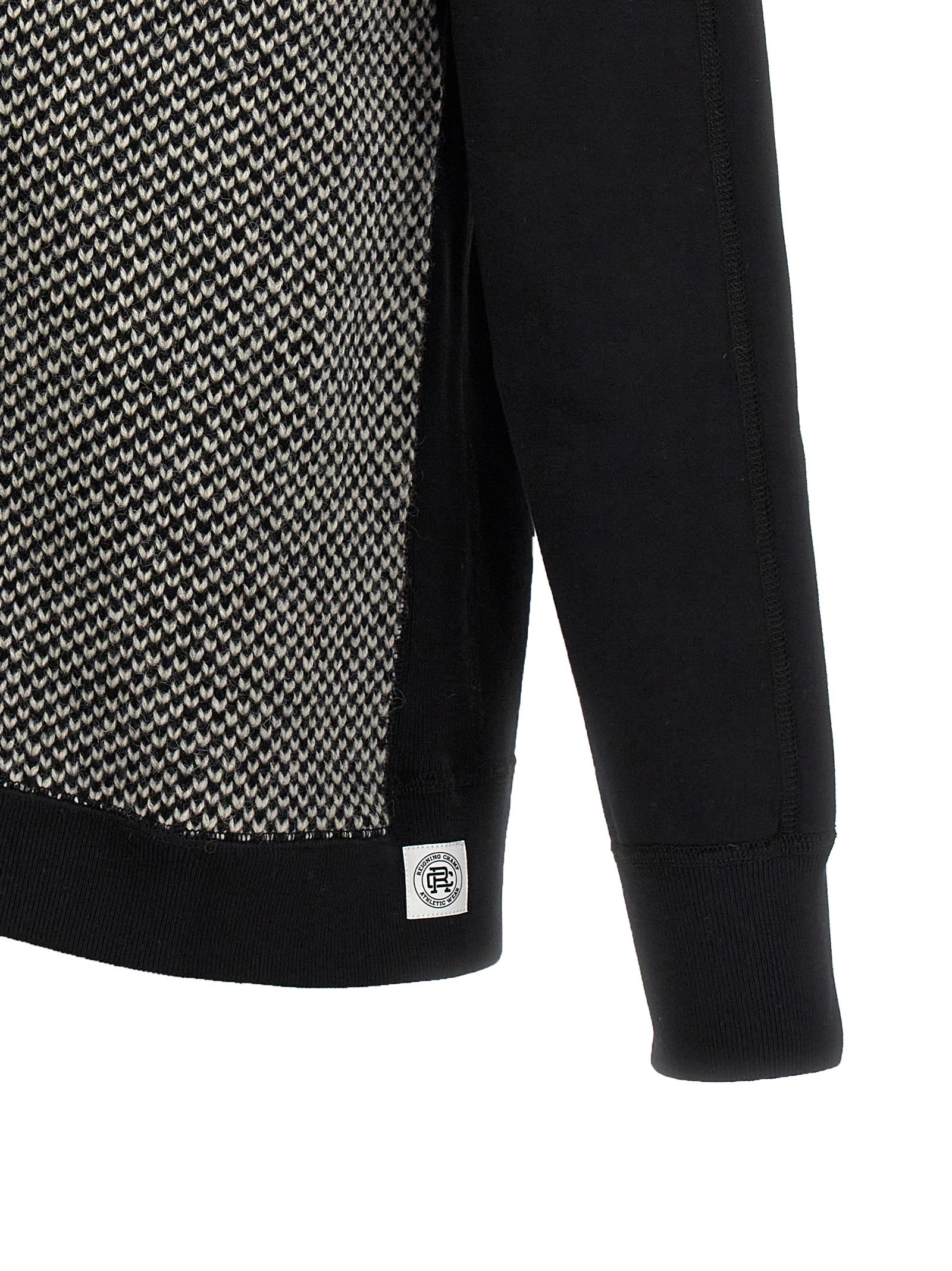 Junya Watanabe Jacquard Insert Hoodie Zwart-thumbmail-4