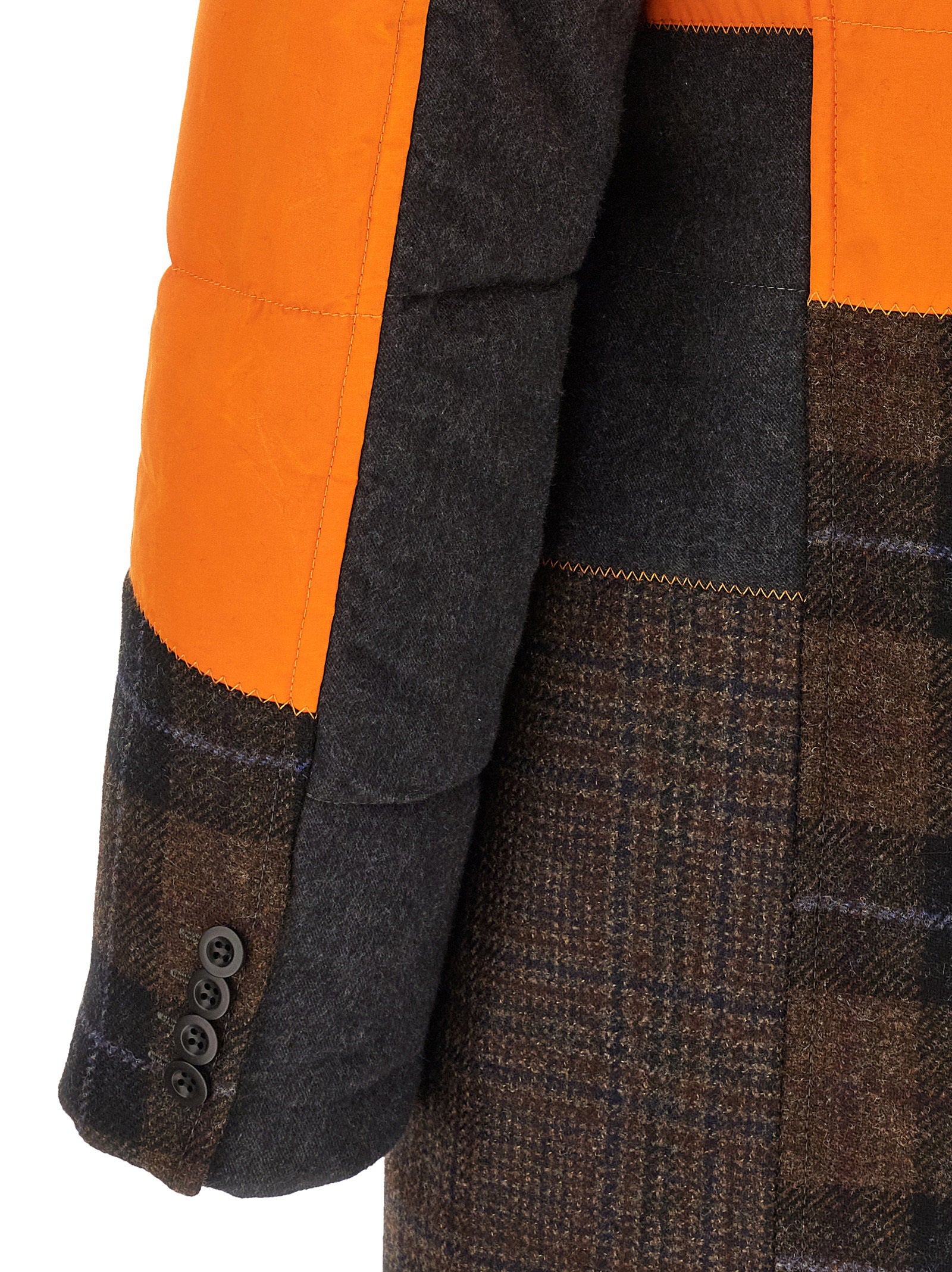 Filson x Junya Watanabe Patchwork Coat Oranje/Bruin Coats Junya Watanabe