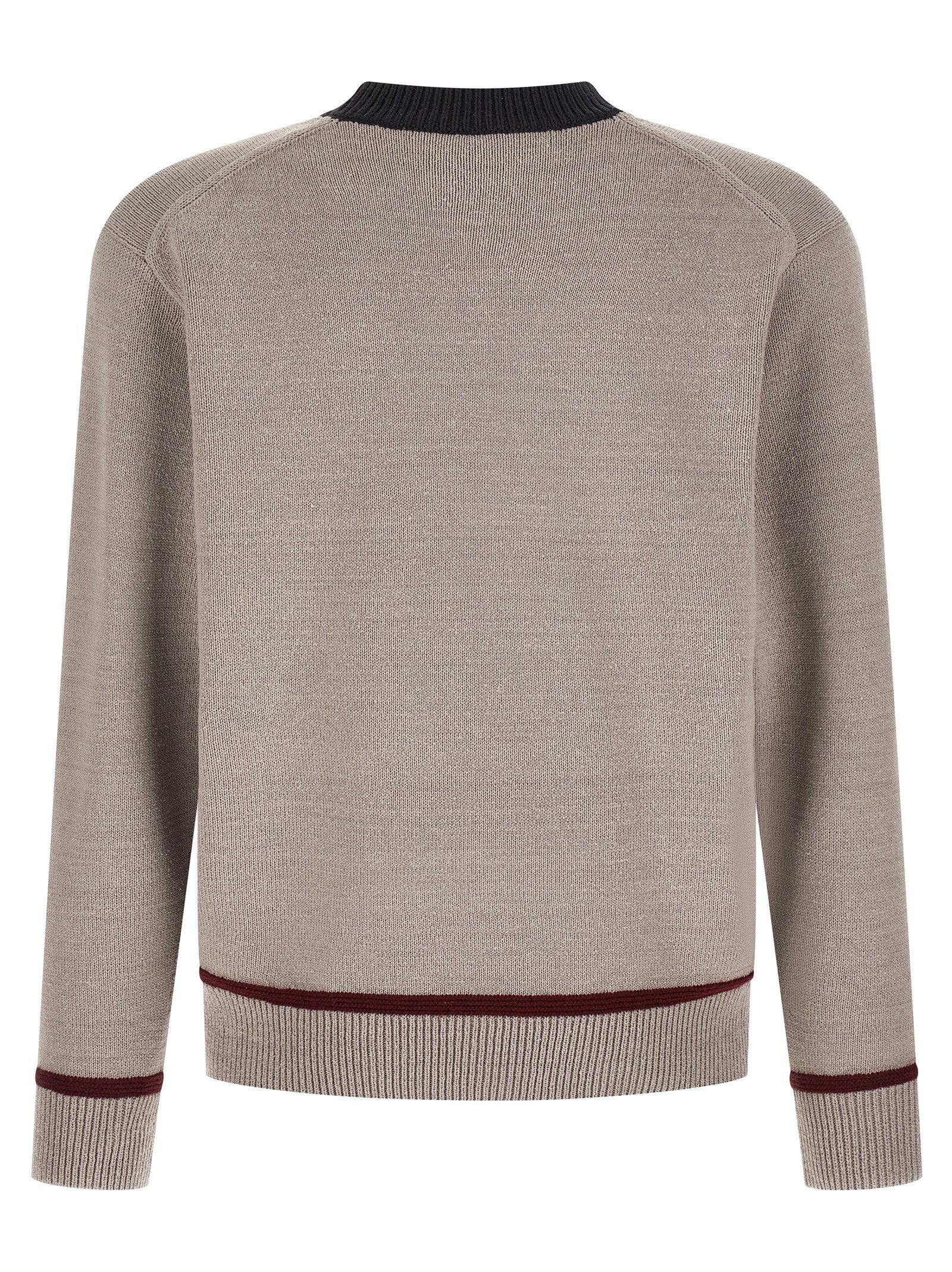 Junya Watanabe Wollen Intarsia Jacquard House Sweater Paars-thumbmail-2