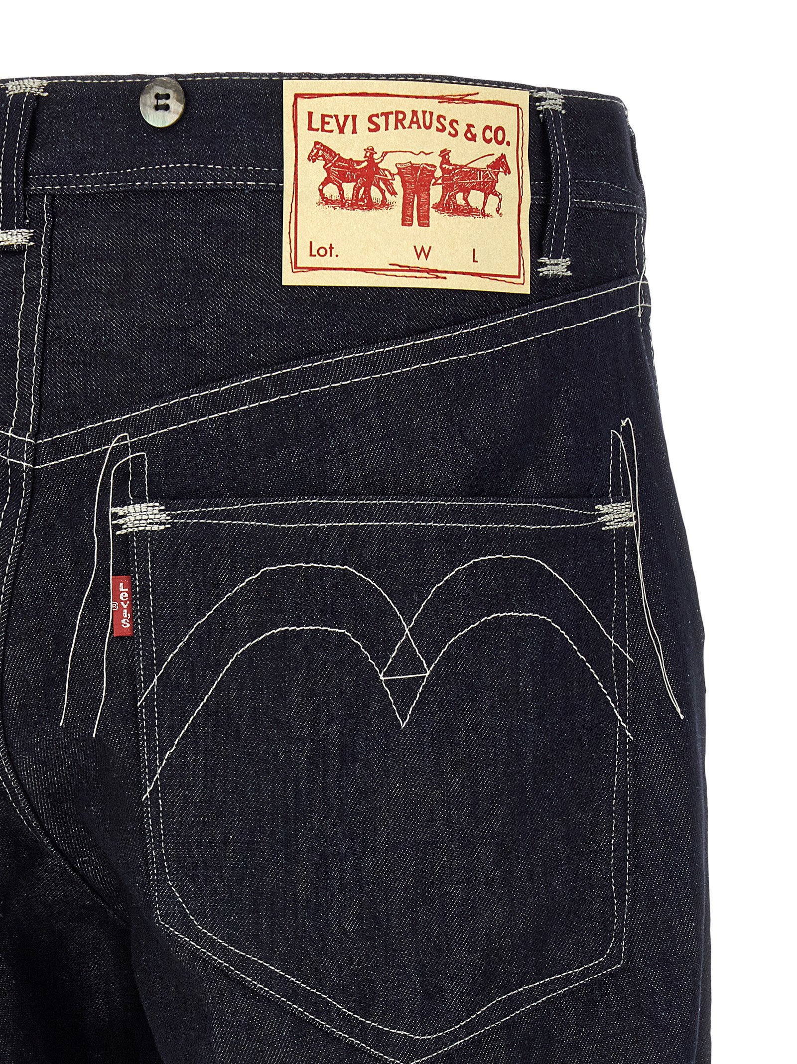 Junya Watanabe x Levi's jeans, achteraanzicht met logo-tag