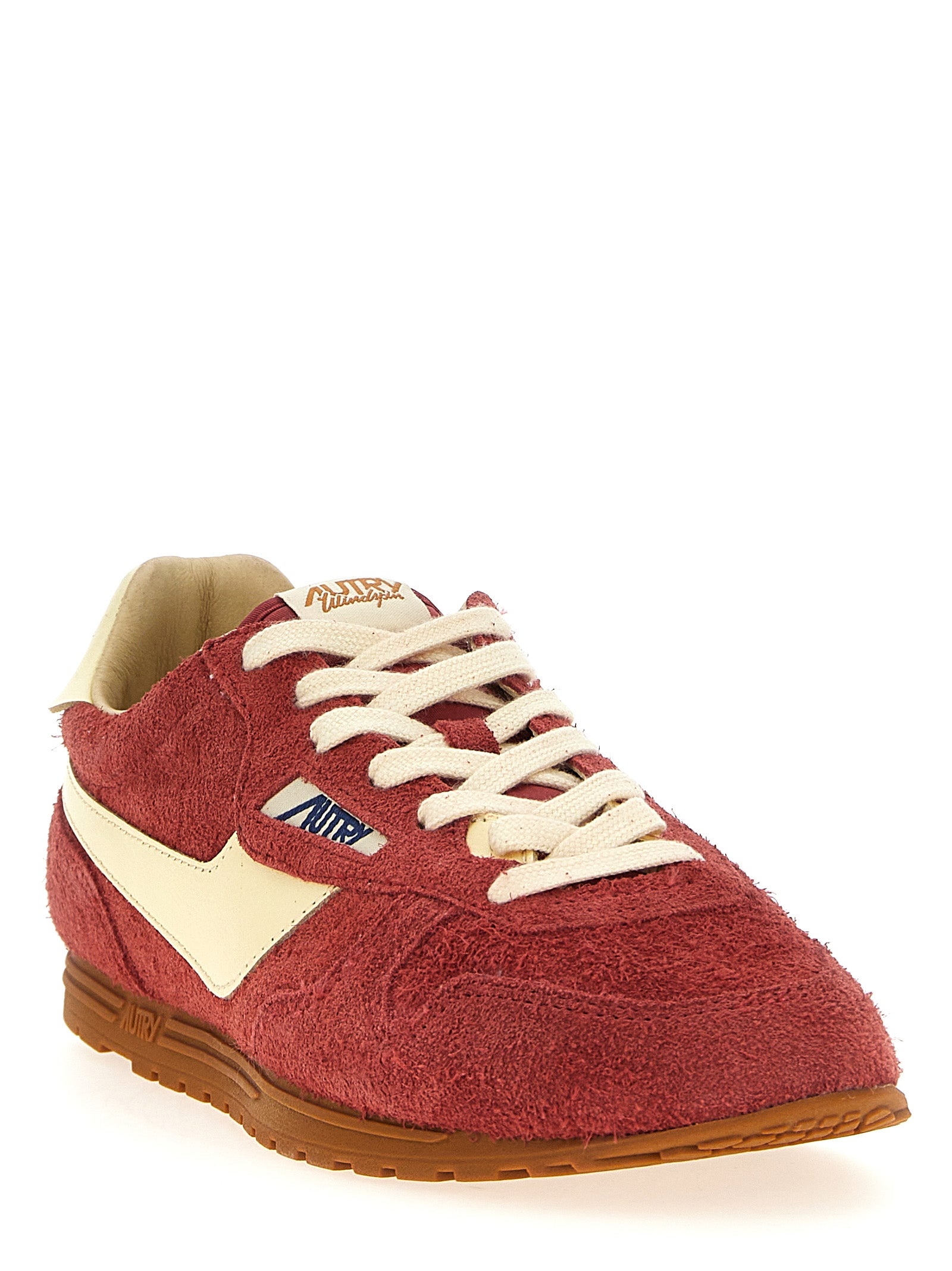 Autry Windspin Suede & Leather Sneakers Imperial Red-thumbmail-2