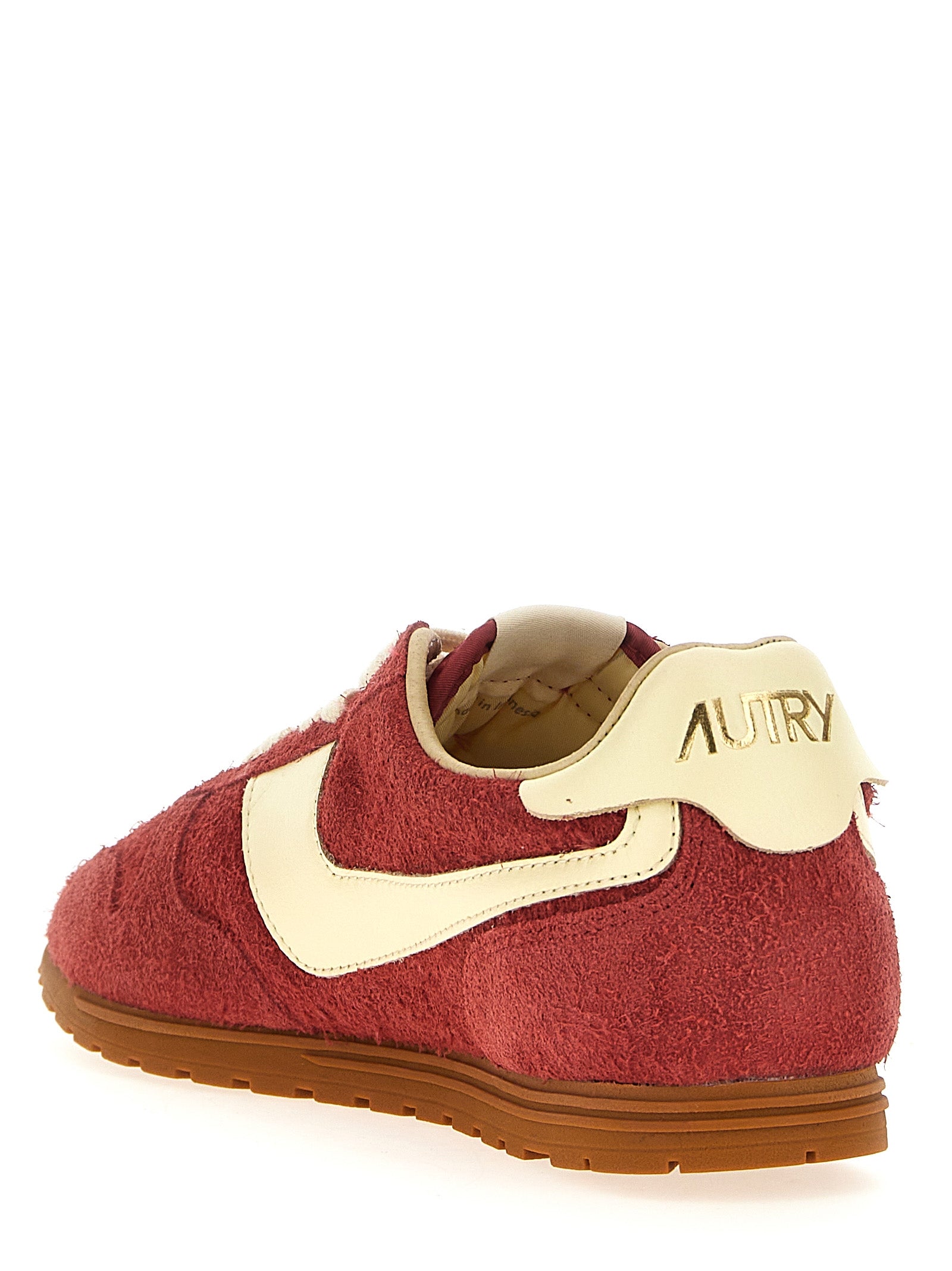 Autry Windspin Suede & Leather Sneakers Imperial Red-thumbmail-3