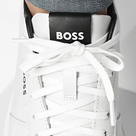 Hugo Boss Clint Tenn Leather Cupsole Trainers