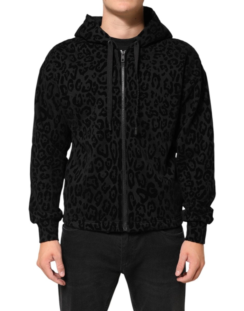 Dolce & Gabbana Black Cotton Hooded Full Zip Bomber Jacket - The Gentlemen's Vault