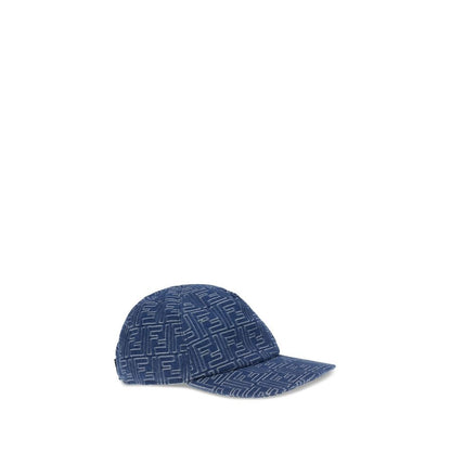 Fendi Denim embroidery Baseball Hat - The Gentlemen's Vault