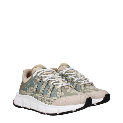 Versace Green Fabric Low Tops - The Gentlemen's Vault