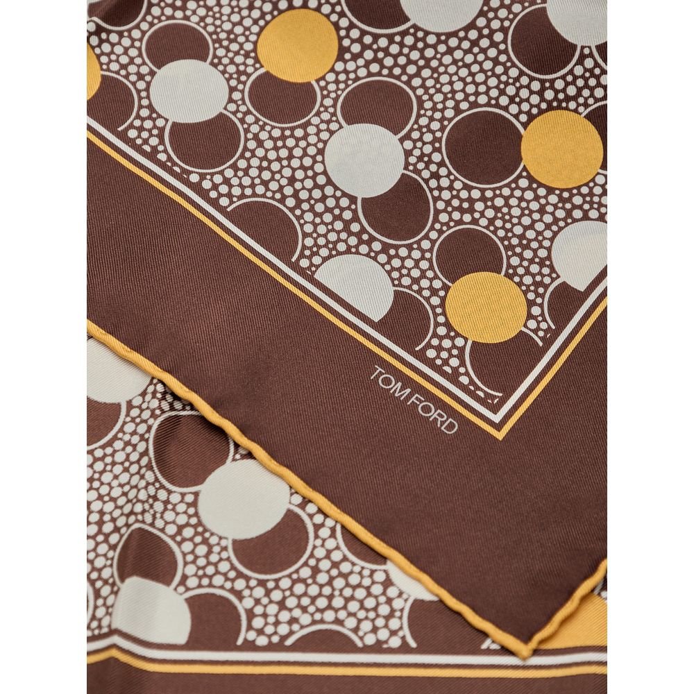 Tom Ford Brown Silk Pocket Square - The Gentlemen's Vault