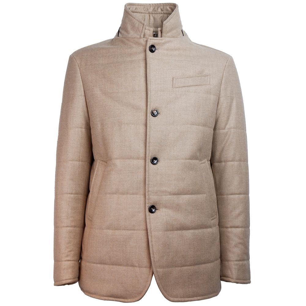 Made in Italy Beige Wool Jackets & Coat - The Gentlemen's Vault