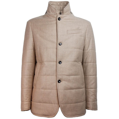 Made in Italy Beige Wool Jackets & Coat - The Gentlemen's Vault