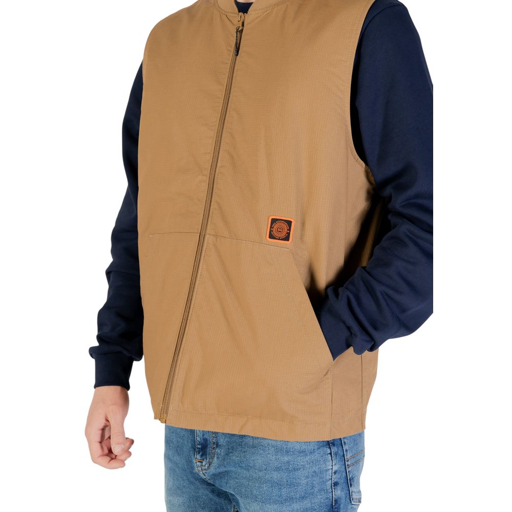 Vans Beige Cotton Sleveless Jacket - The Gentlemen's Vault