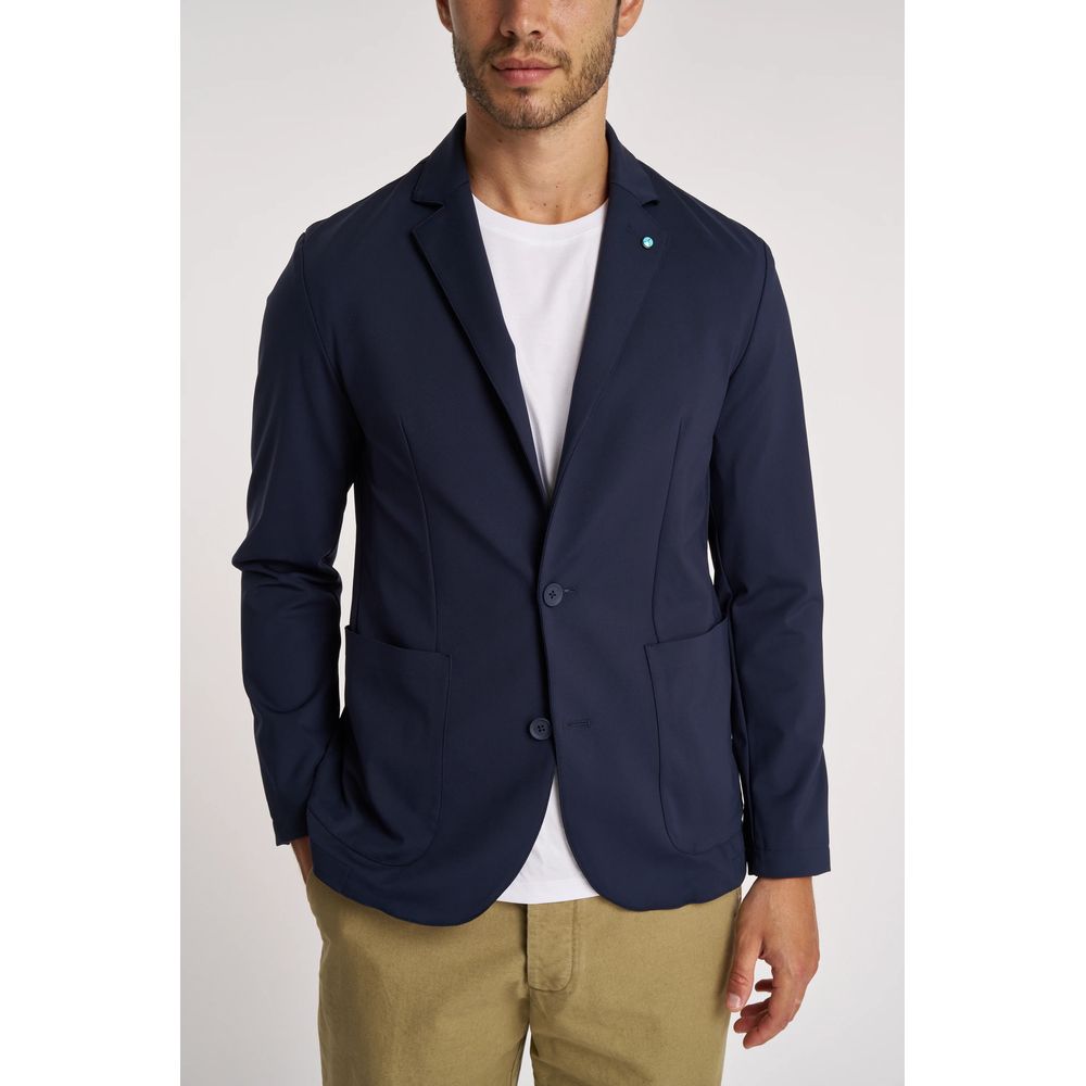 People Of Shibuya Blue Polyester Jacket - The Gentlemen's Vault
