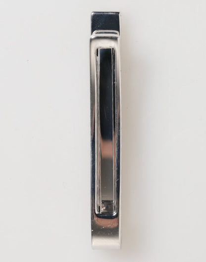 Dolce & Gabbana Silver Tone Brass Logo Branded Men Accessory Tie Clip Bar - The Gentlemen's Vault